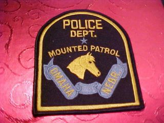 Omaha Nebraska Mounted Horse Unit Police Patch Shoulder Size