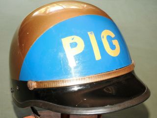 Vtg 1960s California Highway Patrol Chips Bell Toptex Motorcycle Police Helmet