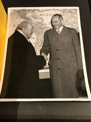 Sir Winston Churchill 1st Generation Photo 8x10 1950’s Harris & Ewing
