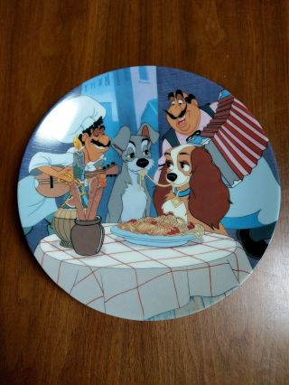 Disney Lady And The Tramp " First Date " Knowles Collectors Plate With Certificate