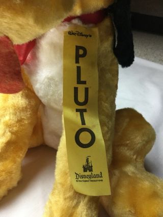 Vintage Stuffed Pluto Disneyland Walt Disney California Stuffed Toys plush 2