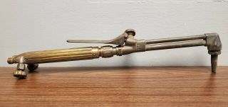 Vintage Purox Cw - 202 Solid Brass Cutting Torch With W - 202 Oxy Acet Handle