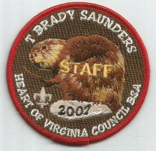 T.  Brady Saunders Heart Of Virginia Council Bsa 2007 Staff Patch