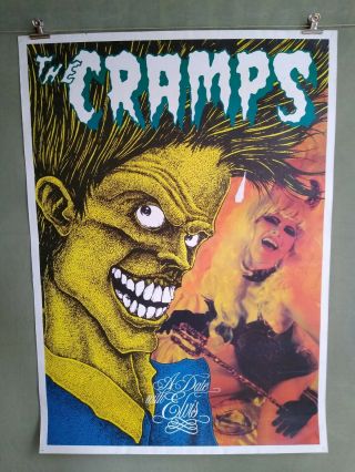 The Cramps Vintage A Date With Elvis Promo Poster 1986