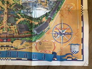 1968 Walt Disney ' s Guide to Disneyland Magic Kingdom Wall Map Poster 2