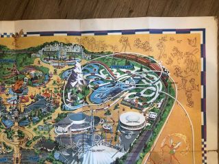 1968 Walt Disney ' s Guide to Disneyland Magic Kingdom Wall Map Poster 3