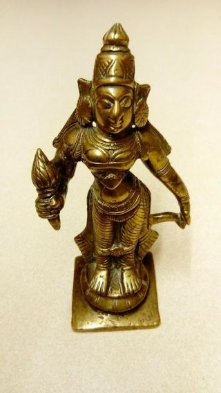 Vintage/antique Solid Brass/bronze Shiva God Indian Diety Figure Hot Cast