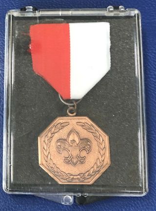 Bsa Boy Scout Medal - Ready To Wear Contest Ribbon Red And White