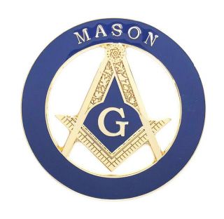 Masonic Car Emblem 3 Inch Gold Cd11
