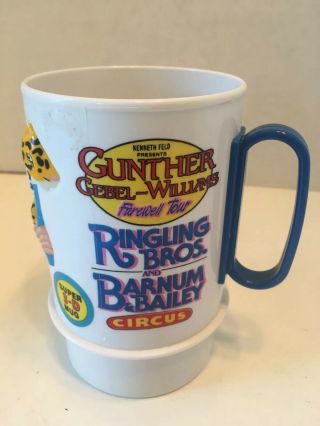 1989 Ringling Bros Barnum Bailey Gunther Gebel Williams Fairwell Tour 3d Cup