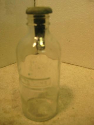 Vintage Fire Extingusher Glass Acid Bottle And Stopper