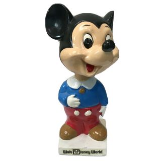 Vintage 1970s Mickey Mouse Walt Disney World Bobble Head Display Toy