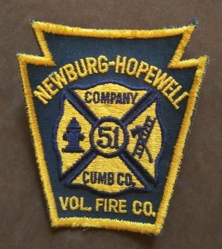 Vintage Newburg - Hopewell (cumberland Co. ) Pa Volunteer Fire Co.  51 Patch