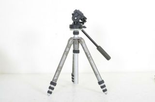 Vtg Gitzo France Tripod With A Bogen Manfrotto 3160 Head Well