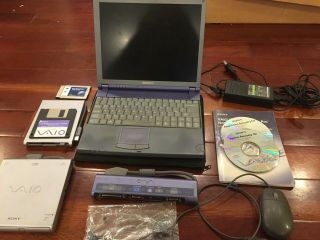 Vintage Sony Vaio Pcg - Z505js Notebook Pc With All Accessories