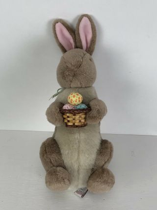 Gund Disney Classic Pooh 13 " Plush Easter Bunny Rabbit Egg Basket