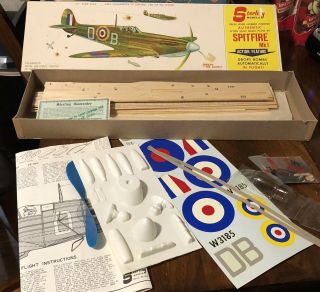 Vintage Sterling Models Authentic Flying Model Plane Kit Spitfire Mk1 Complete