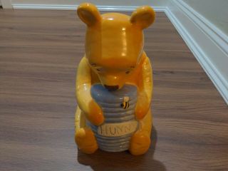 Winnie The Pooh With Hunny Pot Disney Treasure Craft Mexico Cookie Jar - 12 " T