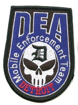 Dea Mobile Enforcement Team Detroit Dea Skull Dea Patch