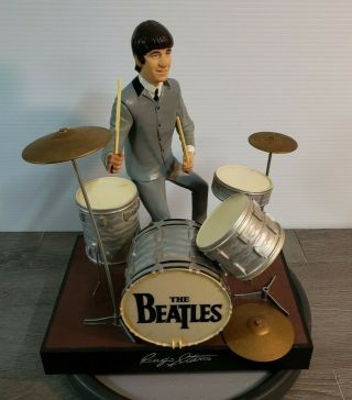 Vintage 1991 Beatles Ringo Starr 10 " Figure Apple Hamilton Drum Set Sticks Etc.