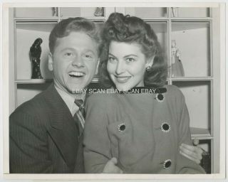 Ava Gardner Mickey Rooney Announce Engagement Vintage Candid Photo 1941