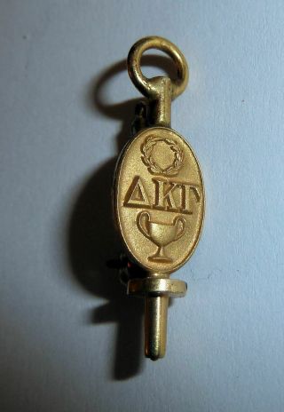 1929 Fraternity Key Delta Kappa Gamma Pinback Gold Filled
