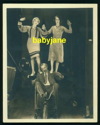 Thelma Todd Chester Conklin Barbara Bedford Vintage 8x10 Photo 1928 Haunted Hous