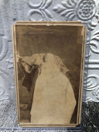 Vintage Infant Baby Post Mortem Casket Cdv Photo 1870 - 1900 2.  5x4