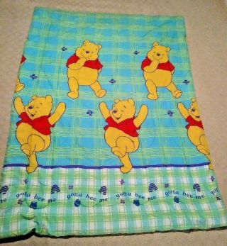 Vintage 1990s Disney Winnie The Pooh Twin Comforter Gotta Bee Me Quilt