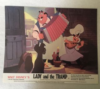 Set Of 8 British Disney Lady And The Tramp 8x10 " Lobby Cards 1980’s Re - Release