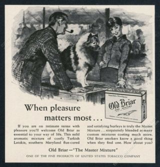 1959 Keeshond Or Norwegian Elkhound Art Old Briar Tobacco Vintage Print Ad