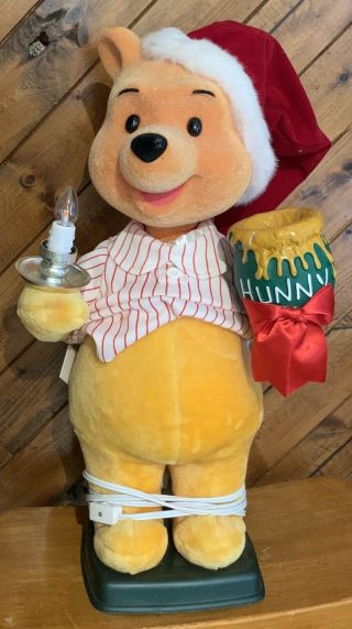 Disney Telco Motion - Ette Winnie The Pooh Animated Christmas Display Figure Santa