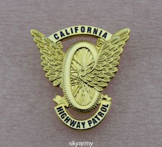 CHP California State Police Gold Badge Highway Patrol Motorcycle Wings Mini PIN 2