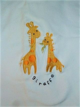 Gymboree Baby Yellow White Giraffe Cotton Unisex Girl Boy Blanket 2000 Vintage 2