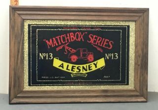 Vintage Matchbox Series A No 13 Advertising Sign Store Display 19”x13” Lesney