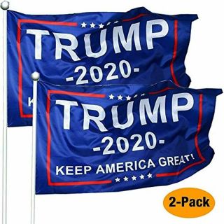 2 Packs President Donald Trump 2020 Flag Keep America Great Flag Vivid