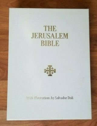 Vintage The Jerusalem Bible With Illustration By Salvador Dali Box