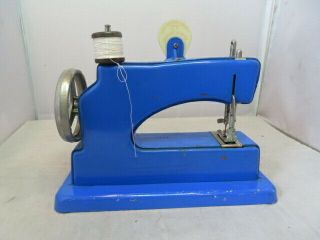Vintage Blue Vulcan Jr Child ' s Sewing Machine Made in England 3