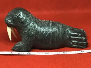 Vintage Wolf We Walrus Sculpture Figurine Canada 5 " Long