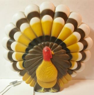 Vintage Don Featherstone Turkey Blow Mold Lights Up Union Products 20 "