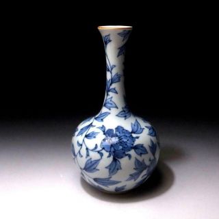 @jk33: Vintage Japanese Hand - Painted Porcelain Vase,  Kyo Ware,  Peony Flower