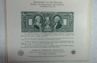 Department Of The Treasury,  Bureau Of Engraving And Printing Washington Dc.