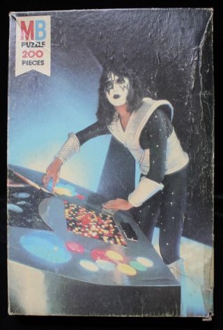 Vintage 1978 Kiss Ace Frehley Puzzle - Milton Bradley - Aucoin - Boxed - Complete