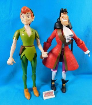 Peter Pan & Captain Hook Disney Store 12 " Poseable Dolls