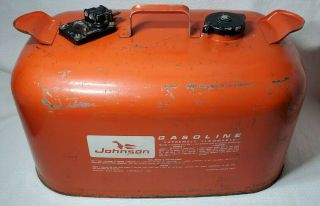 Vintage Johnson 6 Gallon Pressurized Outboard Gasoline Gas Fuel Tank Can