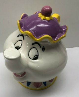 Vintage Disney Mrs Potts Cookie Jar From Beauty & The Beast Treasure Craft