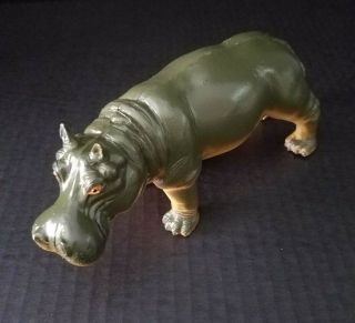 Vintage Hippopotamus Hard Plastic Pvc Toy Figure 1998 7 " X 3 "