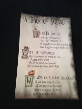 Haunted Mansion Nightmare Before Christmas The Book Of Scarols
