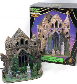 Lemax Spooky Town Gothic Ruins Vintage Retired 65342 Box Euc