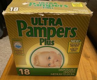 Vintage Pampers Plastic Backed Diapers 1980s